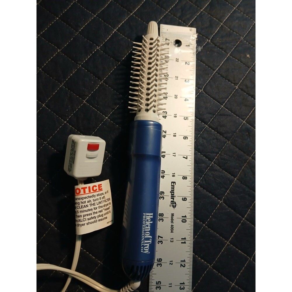 Helen of Troy 1” Hot Air Curling Iron Styling Brush Ball Tip Bristles 6074 Works